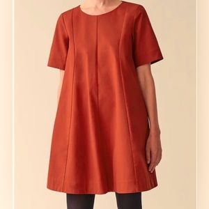 Cos burnt orange cotton mini dress
